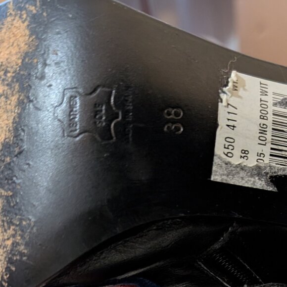 Shelly's of London Mod Dot Embroidered Leather Women's Knee High Boots Size 38 - Picture 9 of 13